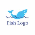 Fish abstract icon design logo Royalty Free Stock Photo